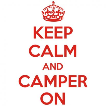 Keep calm and camper on sticker