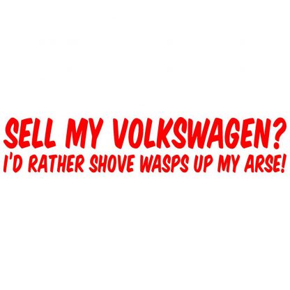 Sell my Volkswagen sticker