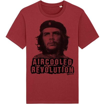 aircooled revolution dark red mens t shirt