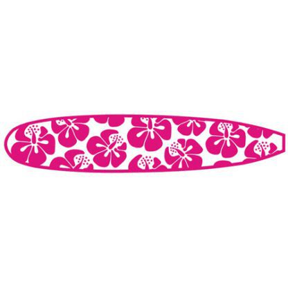 Flowery surfboard sticker