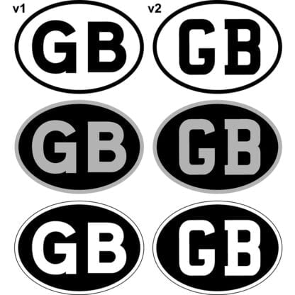 GB car sticker