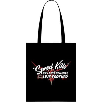 speed kills tote bag