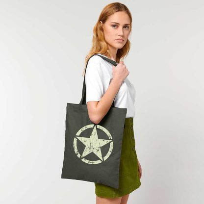 us army star tote bag size